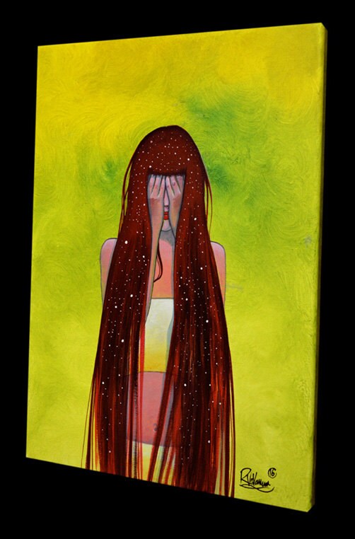 Deep - original feline artwork by Raphaël Vavasseur - close-up