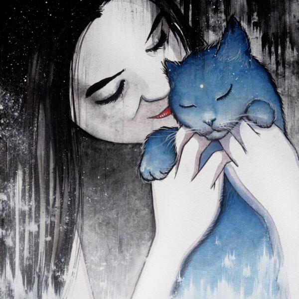 Mother - original feline artwork by Raphaël Vavasseur