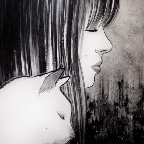 Cat introspection - original feline artwork by Raphaël Vavasseur