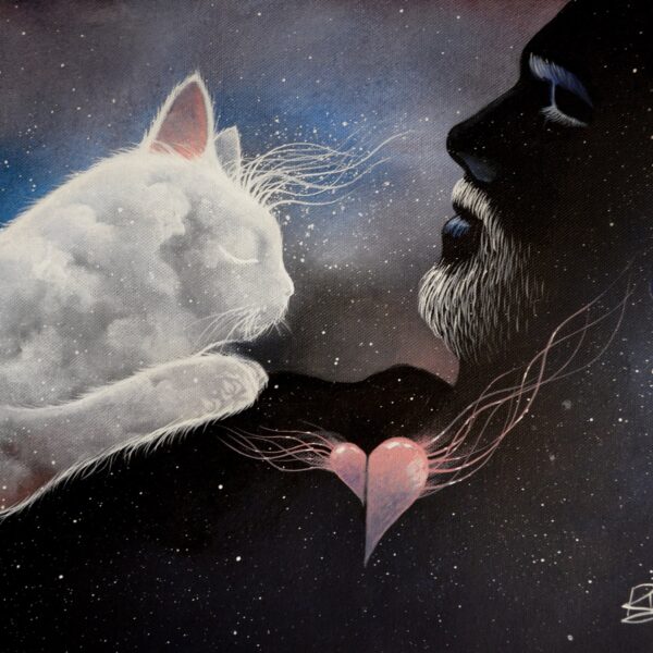 Links - original cat painting by Raphaël Vavasseur