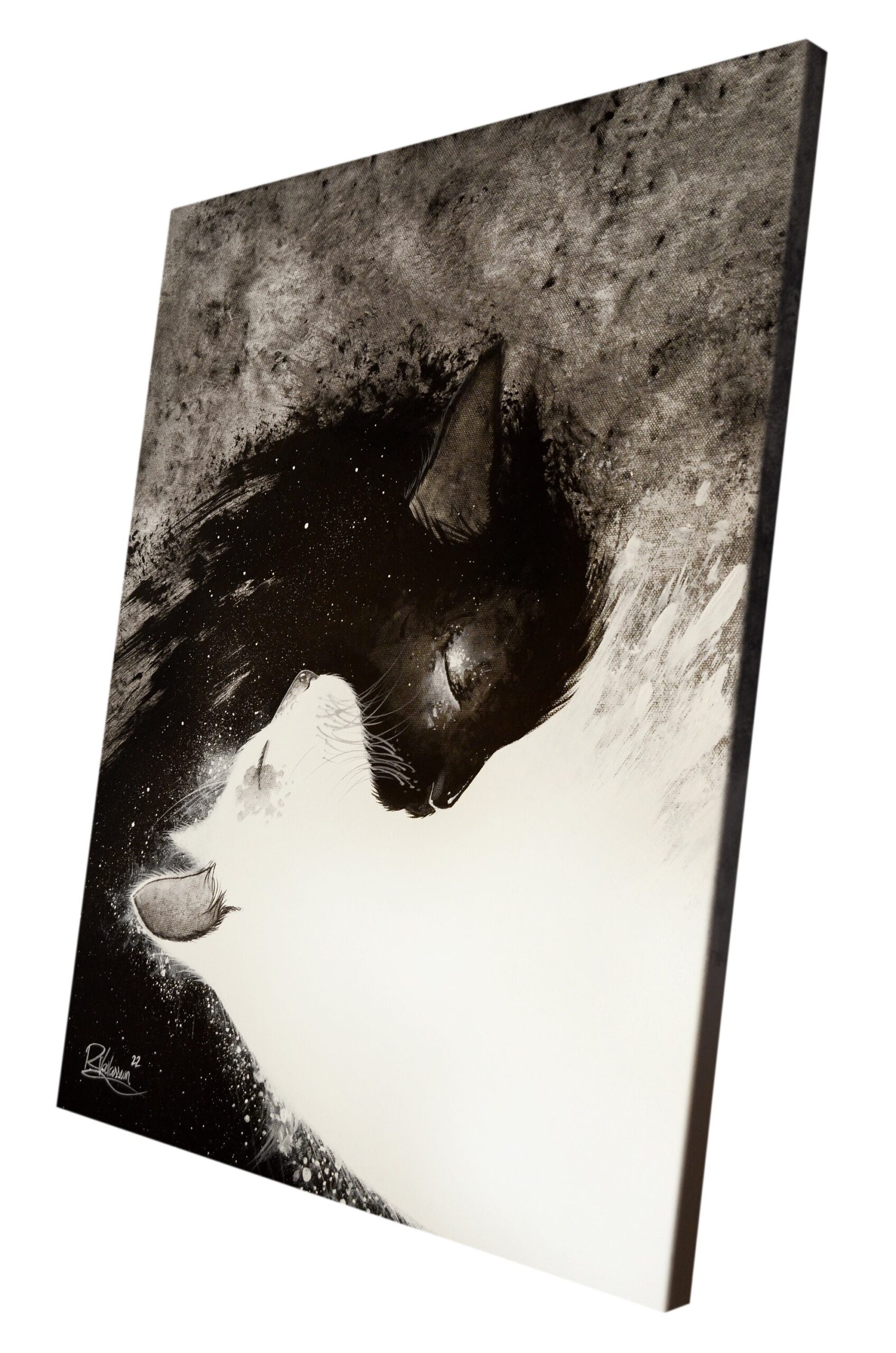 Alistar - original cat painting by Raphaël Vavasseur - close-up