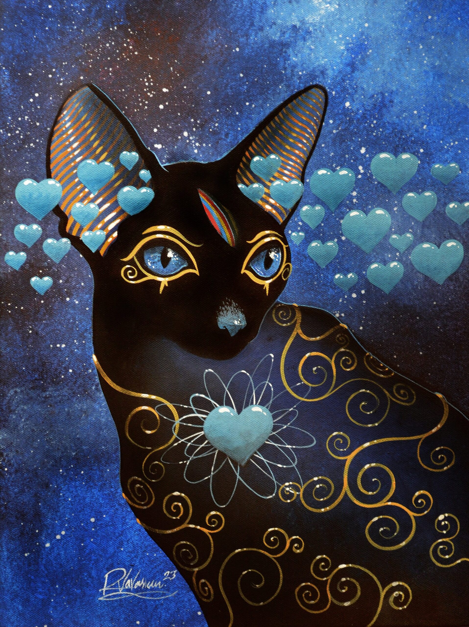 Bastet Blue Heart