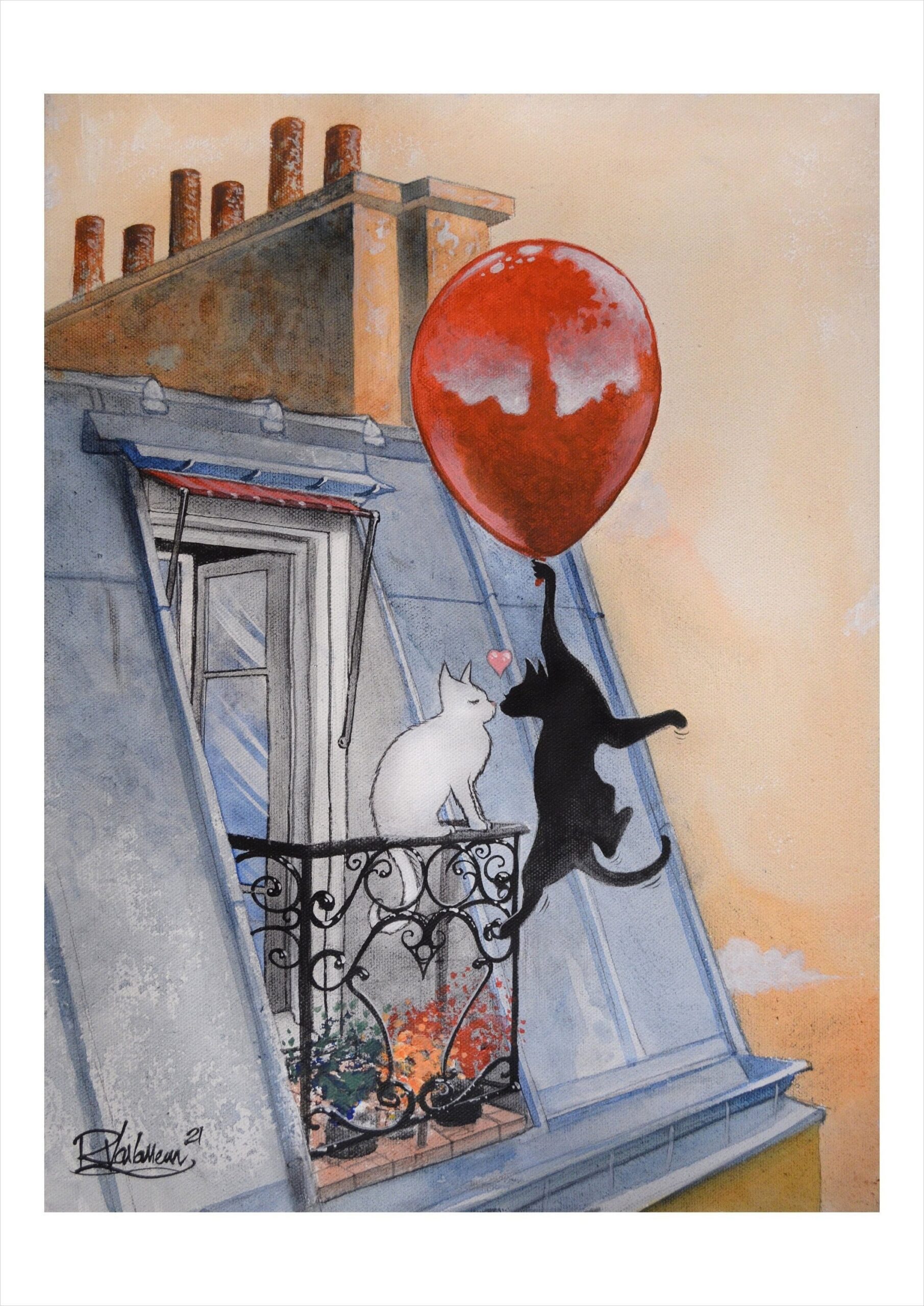 Paris Cat Art Prints — Parisian Feline Works by French Artist Raphaël Vavasseur
