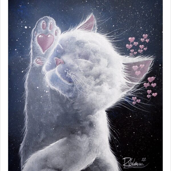 Sweetheart cat - ethereal feline cloud print by Raphaël Vavasseur
