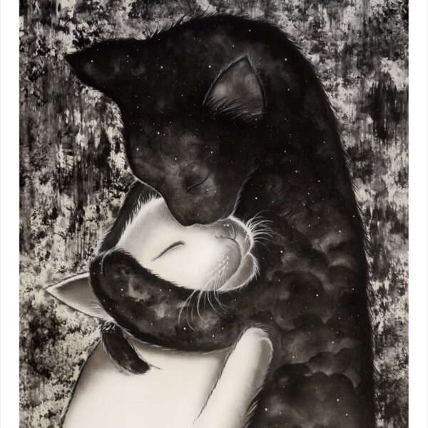 Grand felinoo - mystical cat art print by Raphaël Vavasseur