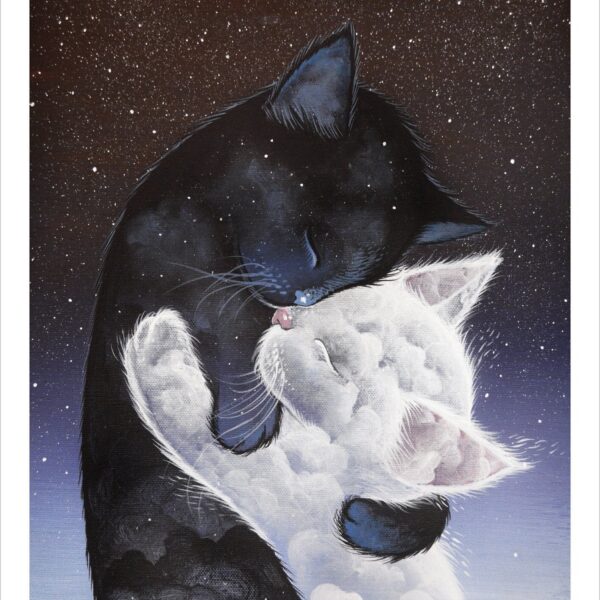 Felinoo kittens - soft pastel cat art print by Raphaël Vavasseur