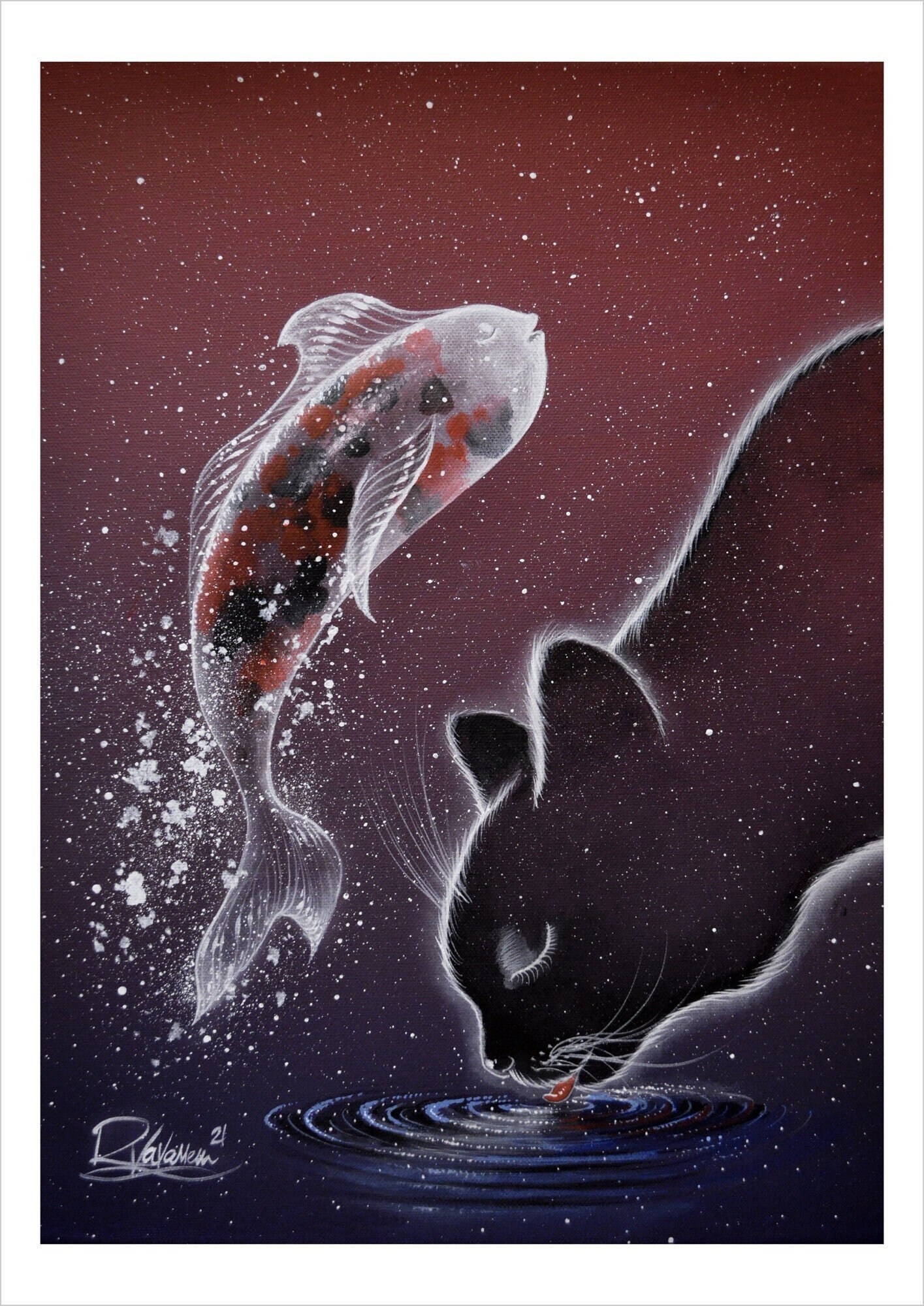 The cosmic water of the cat