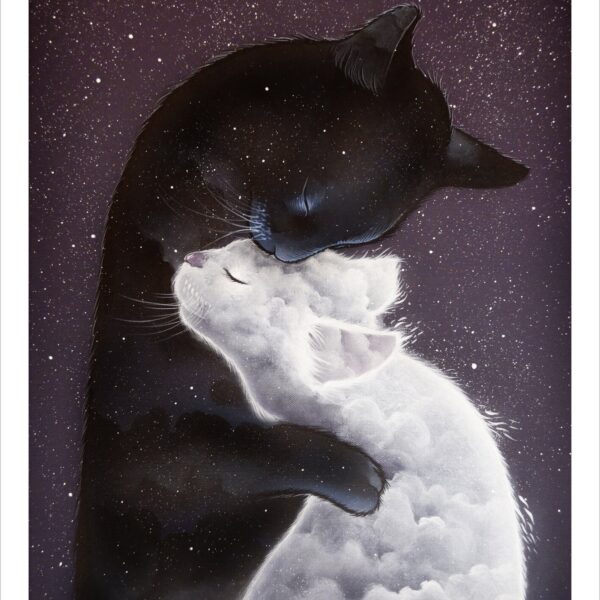 Katoo - soft mystical cat print by Raphaël Vavasseur