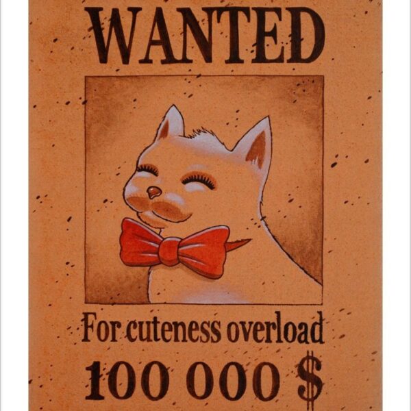 Most wanted cat - soft mystical cat print by Raphaël Vavasseur