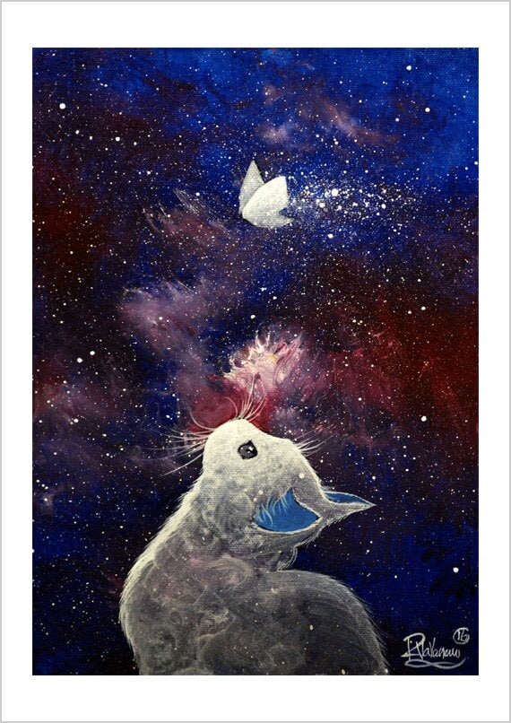 Cloud Cat Art Prints — Dreamy Feline Works by French Artist Raphaël Vavasseur