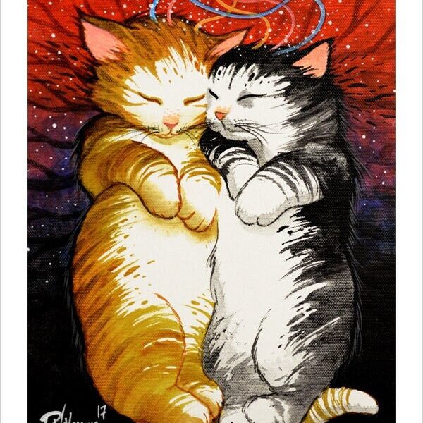 Mystic cat links - spellbound feline print by Raphaël Vavasseur