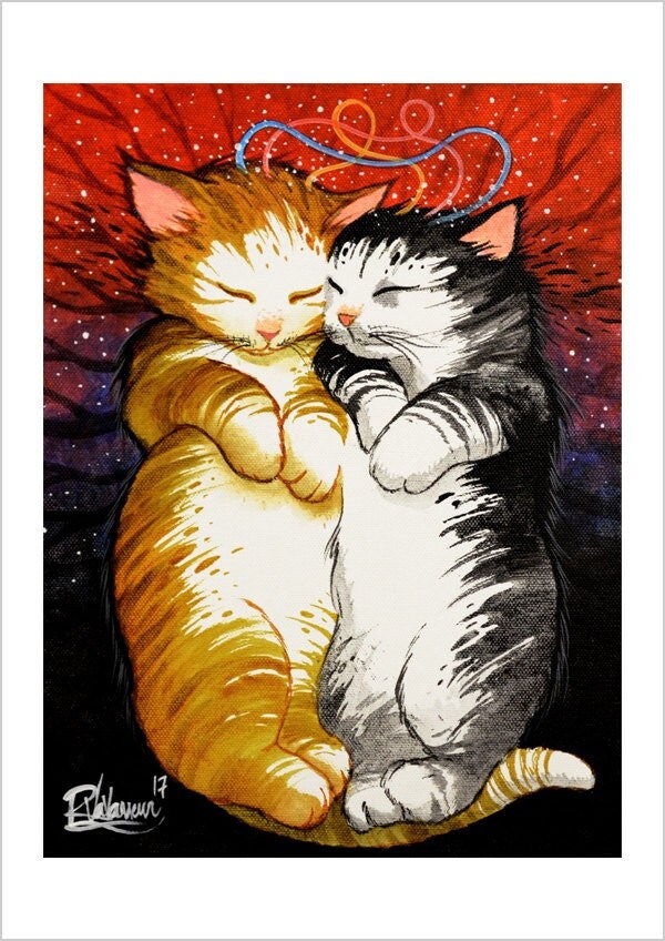 Mystic cat links - spellbound feline print by Raphaël Vavasseur