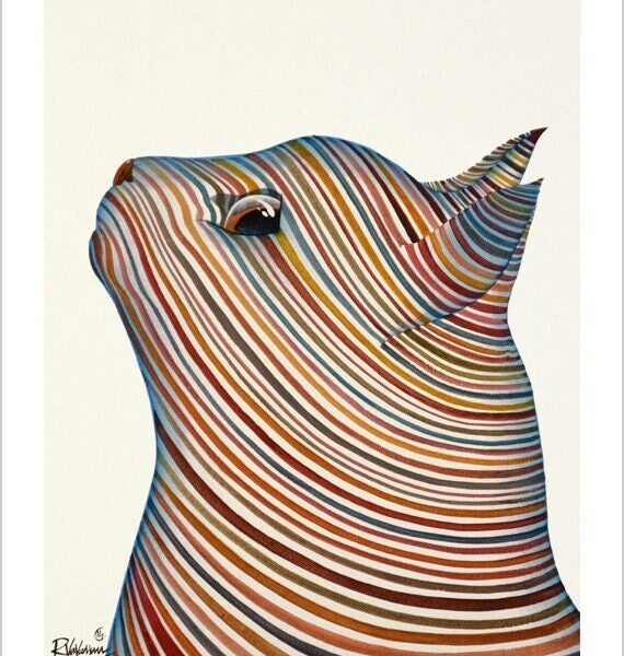 The curiosity of cat - magical feline art print by Raphaël Vavasseur