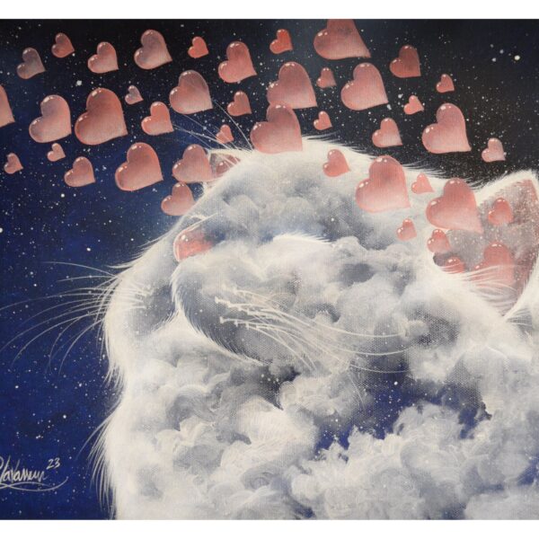 Purr sense - mystical cat art print by Raphaël Vavasseur