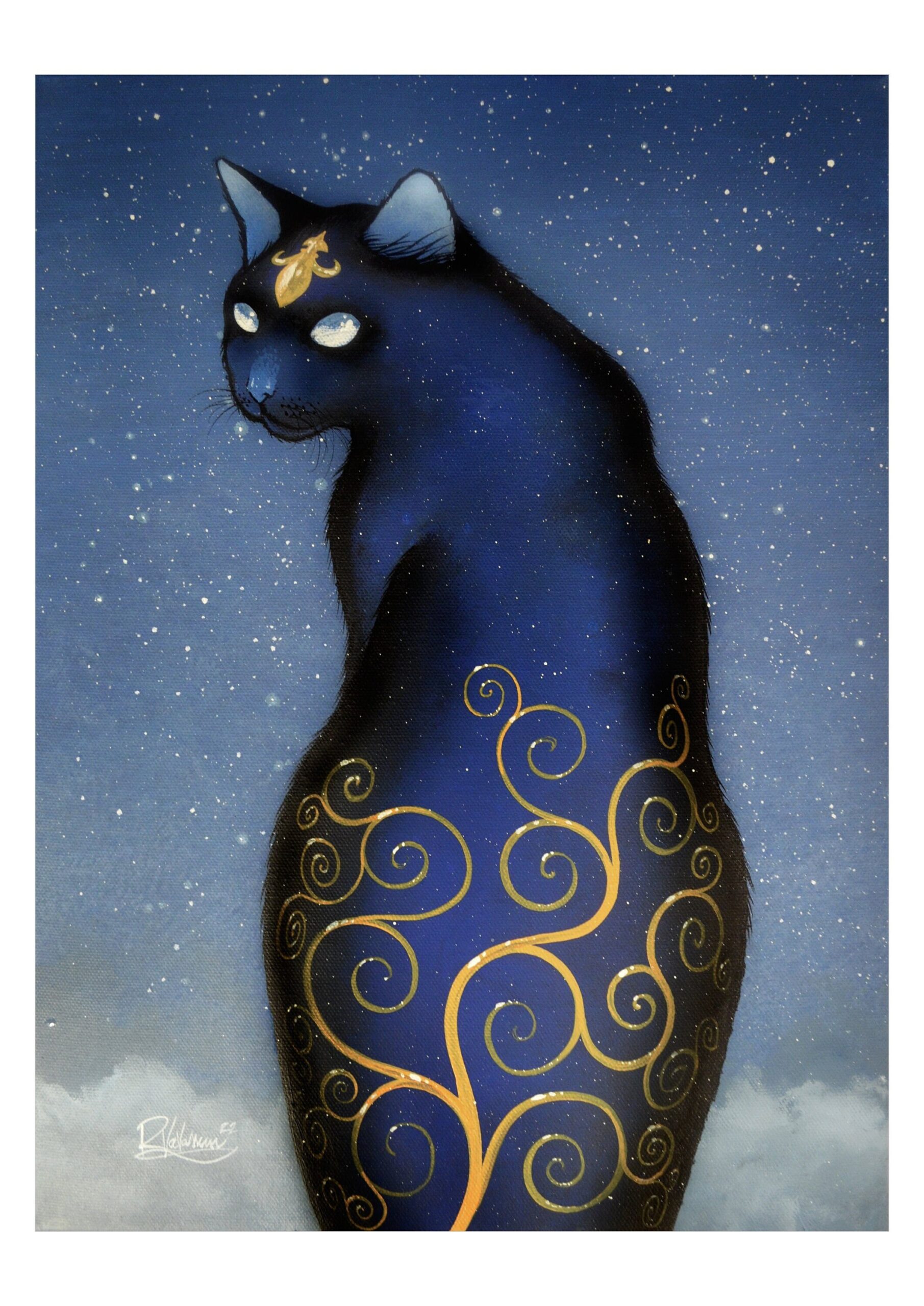 Atlantis cat - spellbound feline print by Raphaël Vavasseur