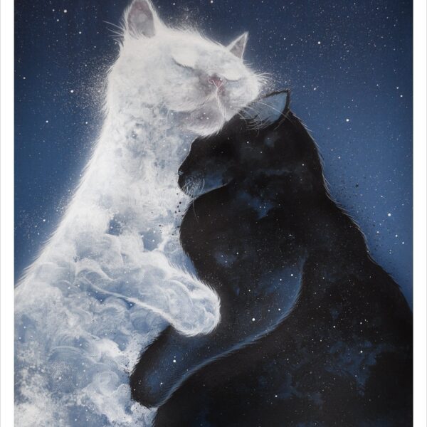 Felina - soft pastel cat art print by Raphaël Vavasseur