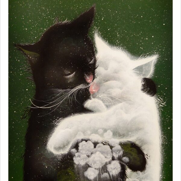 Microclimate of love - ethereal feline cloud print by Raphaël Vavasseur