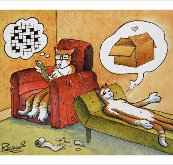 Psycat - soft mystical cat print by Raphaël Vavasseur