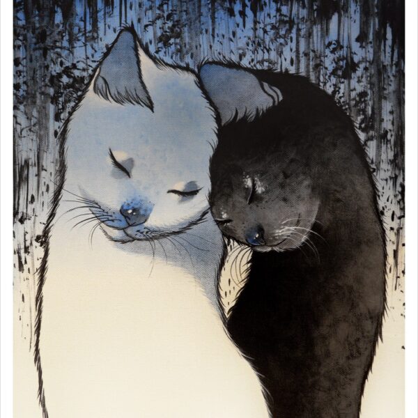 United - magical feline art print by Raphaël Vavasseur