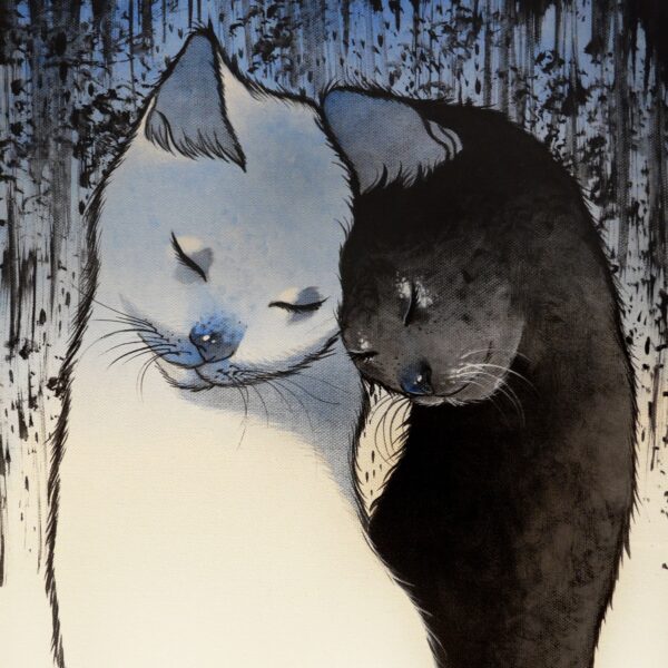 United - original cat painting by Raphaël Vavasseur