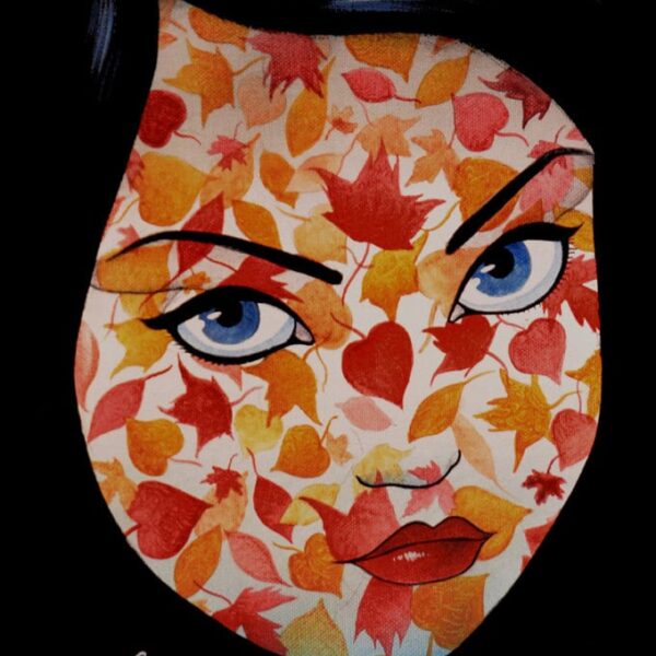 Autumn eyes - original feline artwork by Raphaël Vavasseur